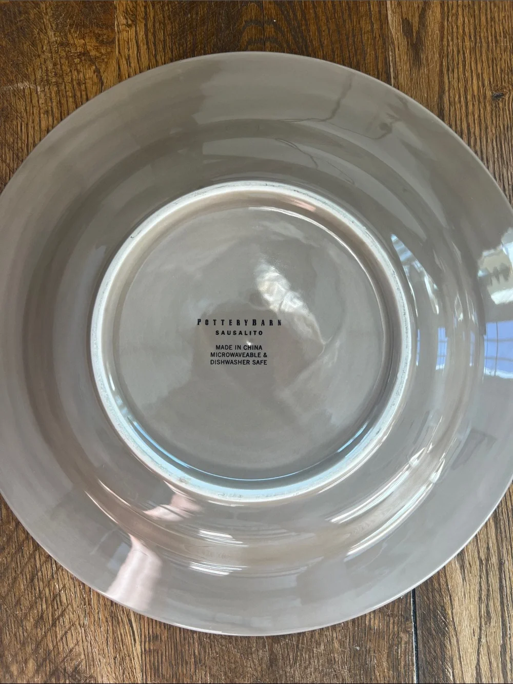 Pottery Barn Warm Taupe Glazed Sausalito Ceramic Dinner plates - Set of 2